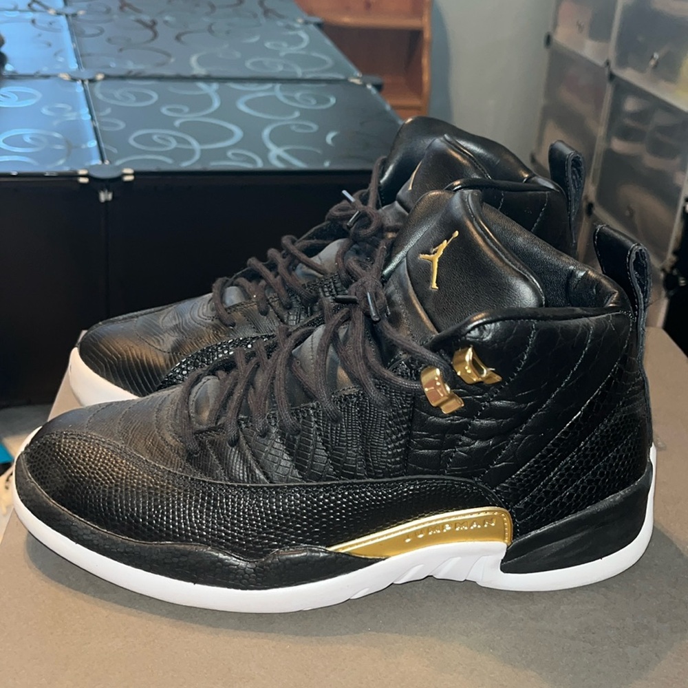 Black and white women jordan 12